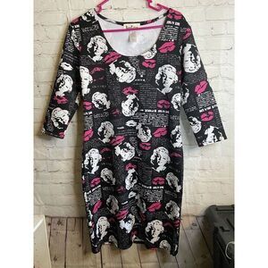 Marilyn Monroe Black and Pink Mini Dress